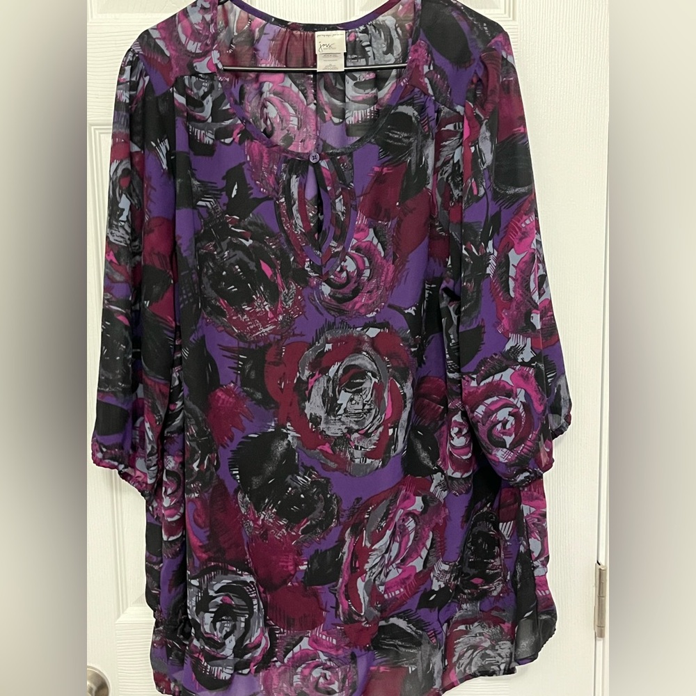 Beautiful purple floral blouse